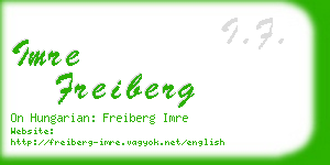 imre freiberg business card